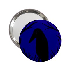 Halloween Raven - Deep Blue 2 25  Handbag Mirrors