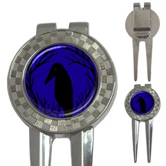 Halloween Raven - Deep Blue 3-in-1 Golf Divots