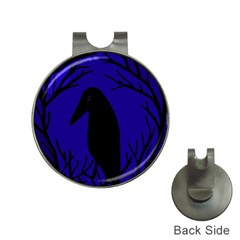 Halloween Raven - Deep Blue Hat Clips With Golf Markers