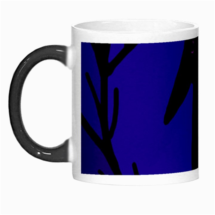 Halloween raven - deep blue Morph Mugs