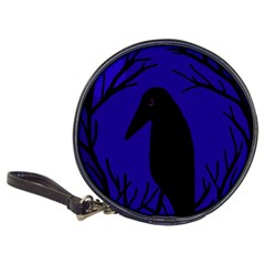 Halloween Raven - Deep Blue Classic 20-cd Wallets by Valentinaart