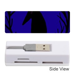 Halloween Raven - Deep Blue Memory Card Reader (stick) 