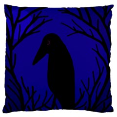 Halloween Raven - Deep Blue Standard Flano Cushion Case (two Sides)