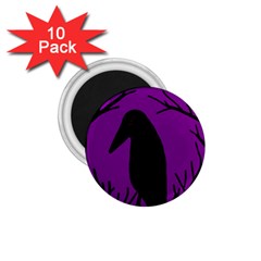 Halloween Raven - Purple 1 75  Magnets (10 Pack) 