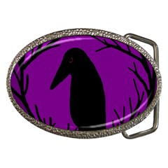 Halloween Raven - Purple Belt Buckles by Valentinaart