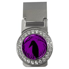 Halloween Raven - Purple Money Clips (cz) 