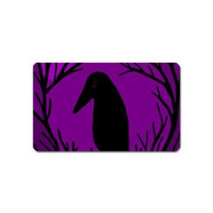 Halloween Raven - Purple Magnet (name Card)