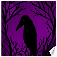 Halloween Raven - Purple Canvas 12  X 12  