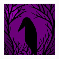 Halloween Raven - Purple Medium Glasses Cloth by Valentinaart