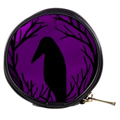 Halloween Raven - Purple Mini Makeup Bags by Valentinaart