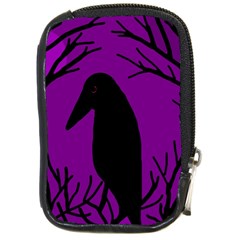 Halloween Raven - Purple Compact Camera Cases by Valentinaart