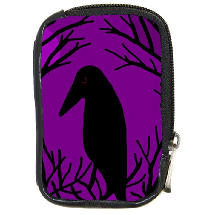 Halloween raven - purple Compact Camera Cases