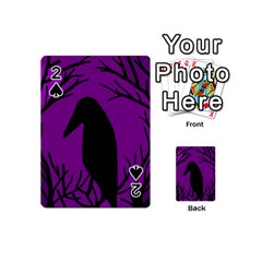 Halloween Raven - Purple Playing Cards 54 (mini) 