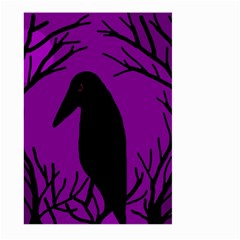 Halloween Raven - Purple Large Garden Flag (two Sides)