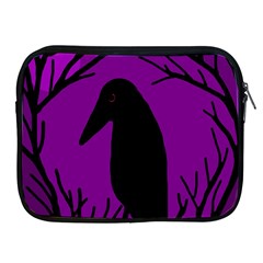 Halloween Raven - Purple Apple Ipad 2/3/4 Zipper Cases by Valentinaart