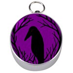 Halloween raven - purple Silver Compasses Front