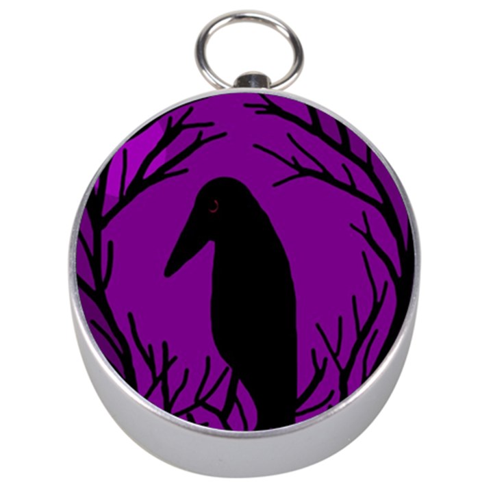 Halloween raven - purple Silver Compasses