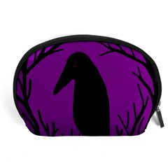 Halloween Raven - Purple Accessory Pouches (large) 