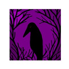 Halloween Raven - Purple Small Satin Scarf (square)