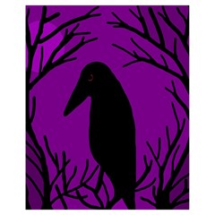 Halloween Raven - Purple Drawstring Bag (small) by Valentinaart