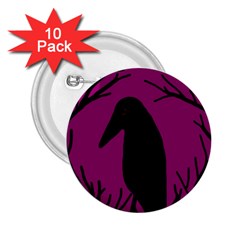 Halloween Raven - Magenta 2 25  Buttons (10 Pack) 