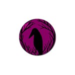 Halloween raven - magenta Golf Ball Marker Front