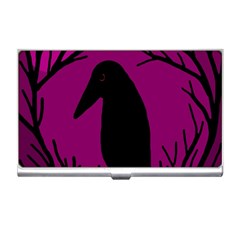 Halloween Raven - Magenta Business Card Holders