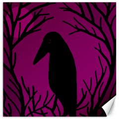 Halloween Raven - Magenta Canvas 12  X 12  