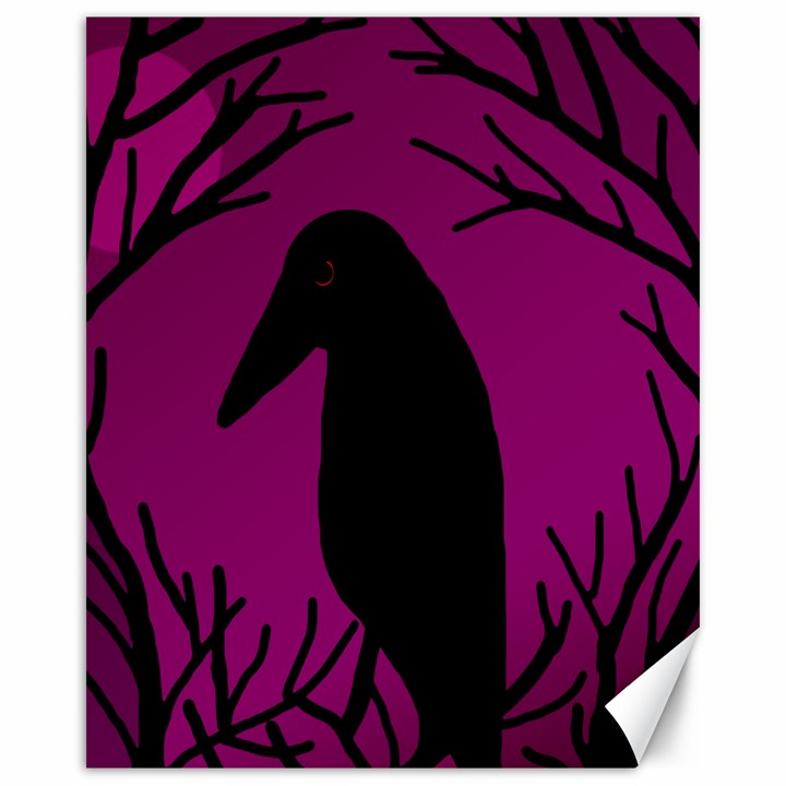 Halloween raven - magenta Canvas 16  x 20  