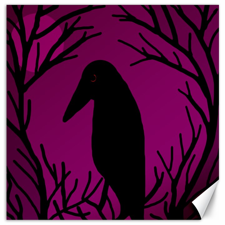 Halloween raven - magenta Canvas 20  x 20  