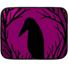 Halloween Raven - Magenta Fleece Blanket (mini)