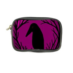 Halloween Raven - Magenta Coin Purse by Valentinaart