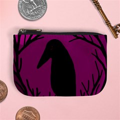 Halloween Raven - Magenta Mini Coin Purses