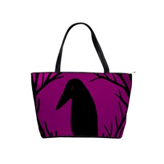 Halloween Raven - Magenta Shoulder Handbags