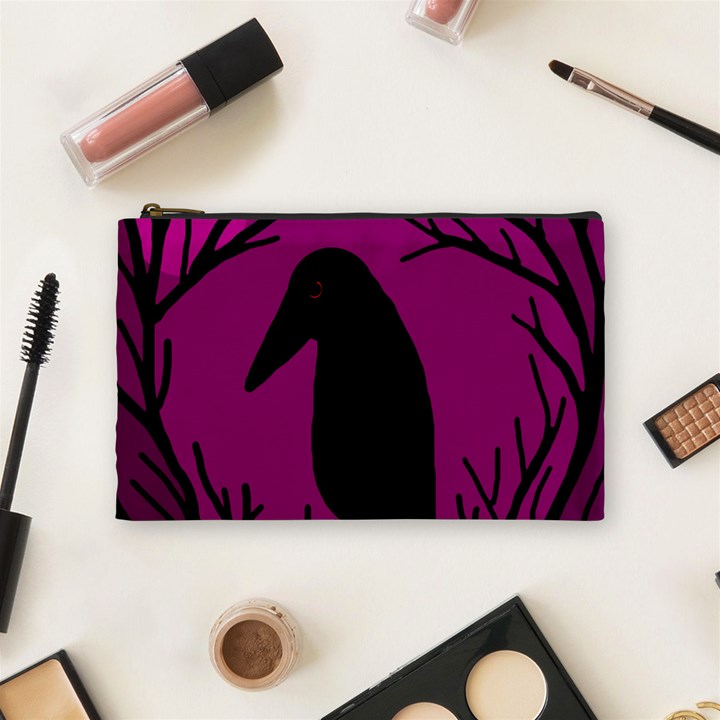 Halloween raven - magenta Cosmetic Bag (Medium) 