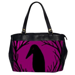 Halloween Raven - Magenta Office Handbags (2 Sides) 