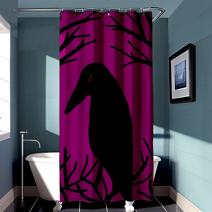 Halloween raven - magenta Shower Curtain 36  x 72  (Stall) 