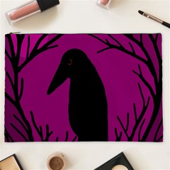 Halloween Raven - Magenta Cosmetic Bag (xxl)  by Valentinaart