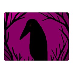 Halloween Raven - Magenta Double Sided Flano Blanket (mini)  by Valentinaart