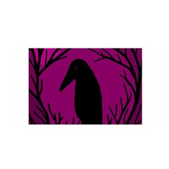 Halloween Raven - Magenta Satin Wrap by Valentinaart