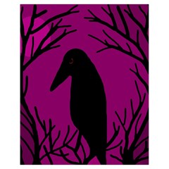 Halloween Raven - Magenta Drawstring Bag (small)