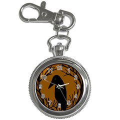 Halloween Raven - Brown Key Chain Watches by Valentinaart