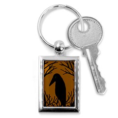 Halloween Raven - Brown Key Chains (rectangle) 