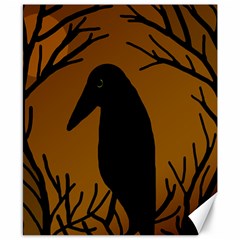 Halloween Raven - Brown Canvas 8  X 10  by Valentinaart