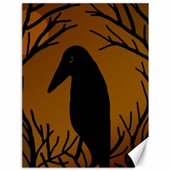 Halloween Raven - Brown Canvas 18  X 24  