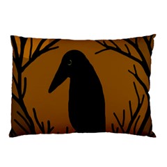 Halloween Raven - Brown Pillow Case