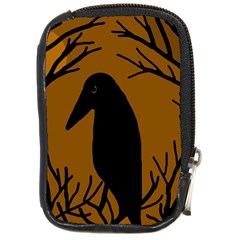 Halloween Raven - Brown Compact Camera Cases by Valentinaart