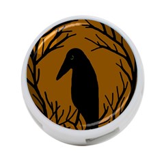 Halloween Raven - Brown 4-port Usb Hub (one Side) by Valentinaart