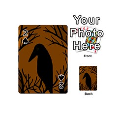 Halloween Raven - Brown Playing Cards 54 (mini) 