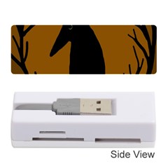 Halloween Raven - Brown Memory Card Reader (stick) 